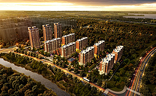 中糧太倉湖畔祥云花苑建筑效果圖制作方案